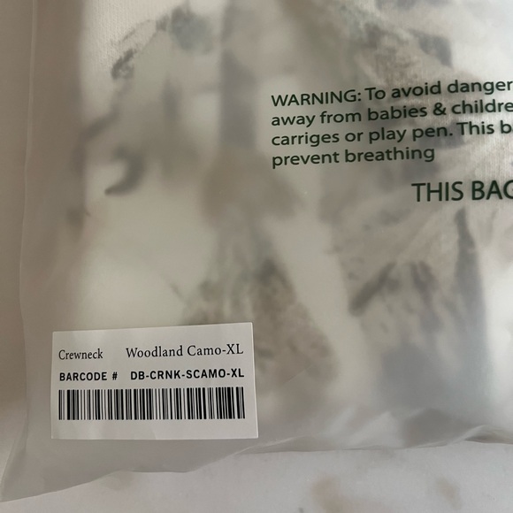 Dairy Boy Woodland Camo Oversized Crewneck White and Gray Sweatshirt - Picture 4 of 8